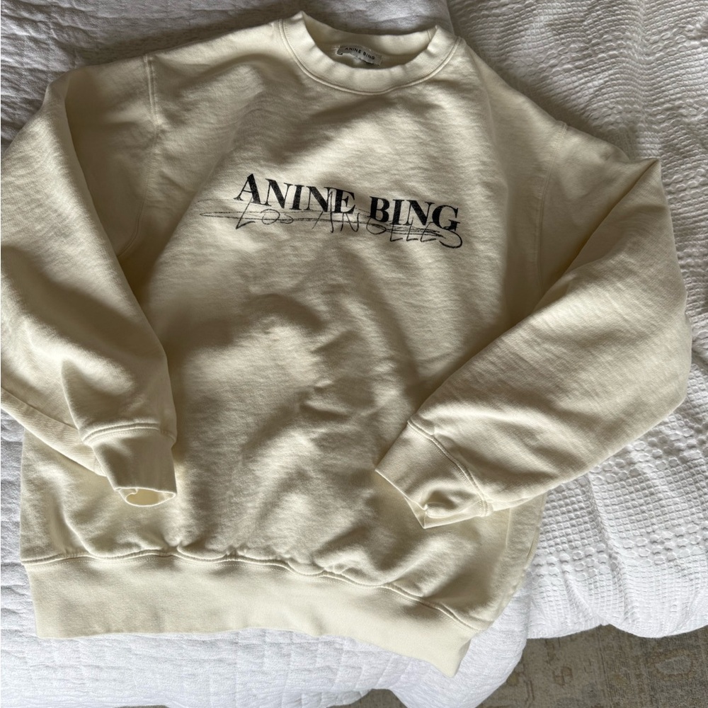 Anine Bing Cream Sweatshirt